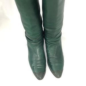 MAUD FRIZON Forest Green Heeled Boots